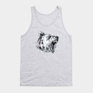 Roaring bear head Tank Top